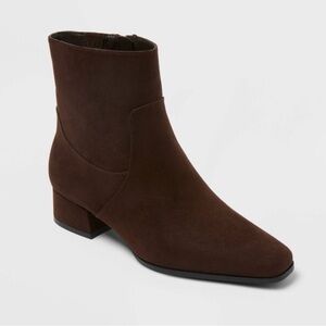 Target Universal Thread Coral Faux Suede Brown Ankle Boots